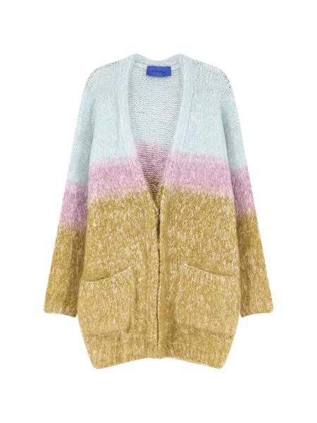 Cardigan Mes Demoiselles tricotate chunky galben
