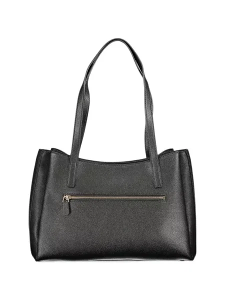 Geantă shopper Guess cu autograf negru