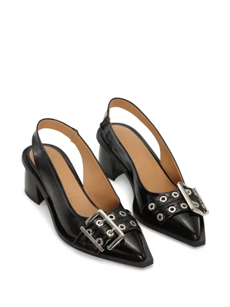 Bateliai Ganni slingback juoda