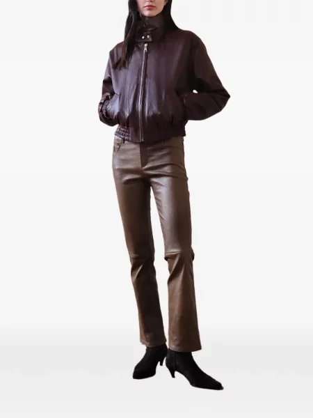 Pantaloni Stouls din piele maro