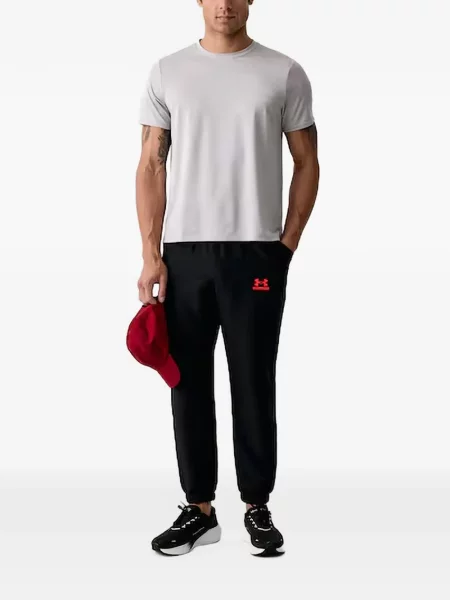 Pantaloni Under Armour cu imagine alergare negru