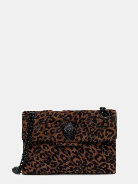 Mała mały torebka crossbody Kurt Geiger London skórzana brązowa