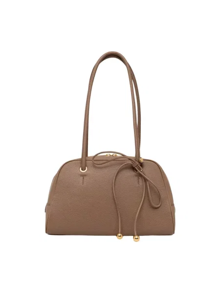 Furla Torebka Poppy M Shoulder Bag Beżowy brązowa