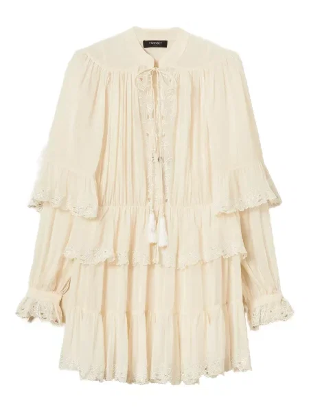 Rochie Twinset cu broderie de costum