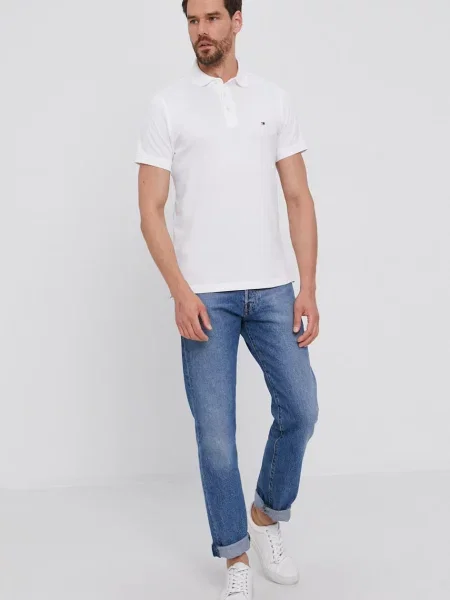 TOMMY HILFIGER Majica CORE marine / rdeča bela