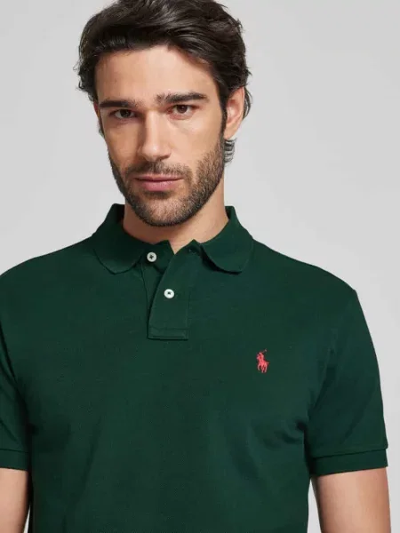 Ralph Lauren Koszulki Mężczyzna S Polo Custom Slim Fit zielony