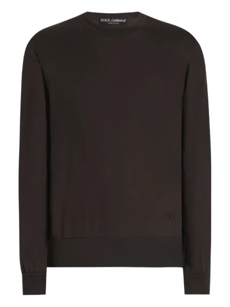 Tricou Dolce & Gabbana de mătase maro