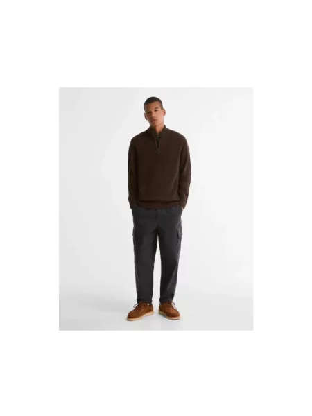 Sweter Barbour wełniany brązowy