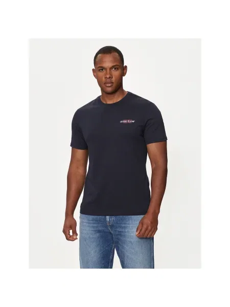 Guess Jeans Póló Slim Fit sötétkék