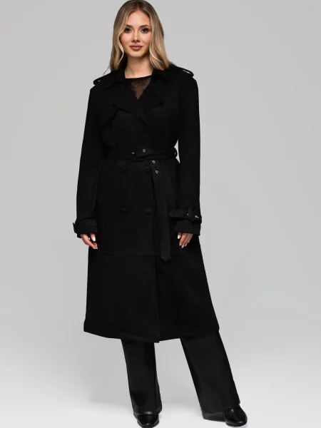 Тренчкот Edoti черно