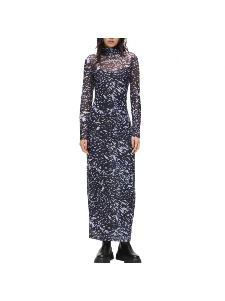 Karl Lagerfeld Jeans sukienka maxi dopasowana czarny
