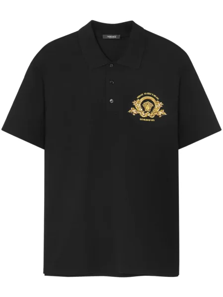 Polo Versace cu broderie negru