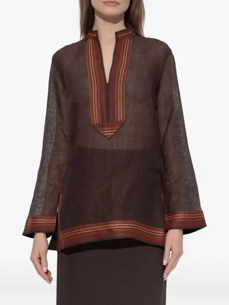 Bluză Tory Burch cu dungi maro