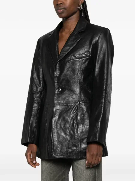 Sacou Alexander Wang din piele negru