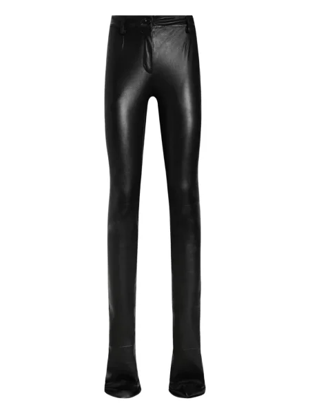 Pantaloni Dolce & Gabbana din piele negru