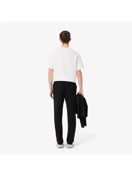 Lacoste Techniczne Spodnie Chino O Prostym Kroju czarne