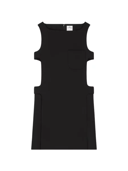 Rochie mini Courreges din crep negru