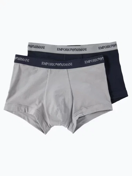 Emporio Armani Obcisłe bokserki Mężczyźni szary|niebieski jednolity M szare