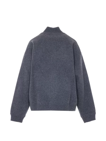 Pulover Miu Miu cu broderie gri