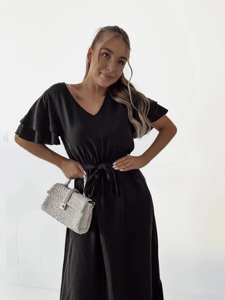 Rochie midi Resti până la genunchi de costum negru