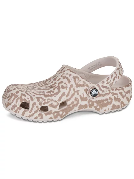 Klasične natikače Crocs s životinjskim uzorkom bež