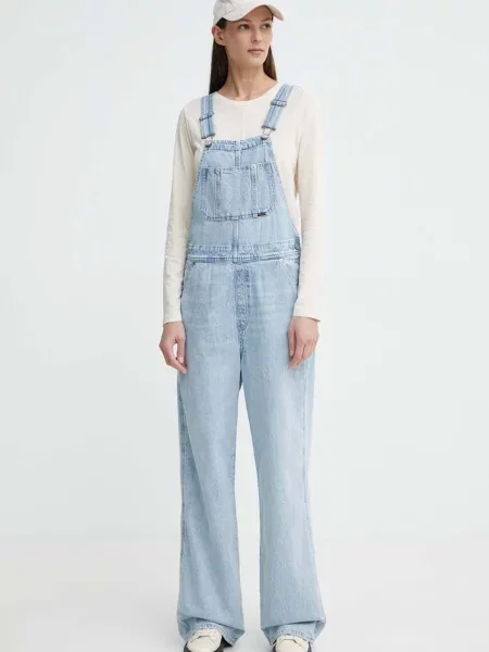 G-Star Raw ogrodniczki jeansowe niebieski