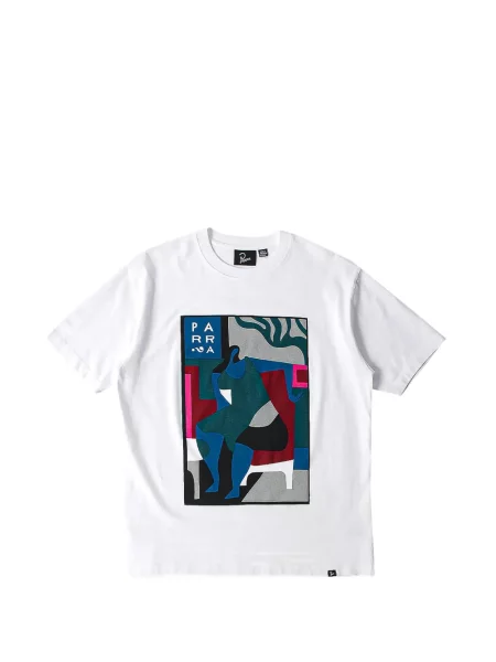 Tricou By Parra cu imagine alb