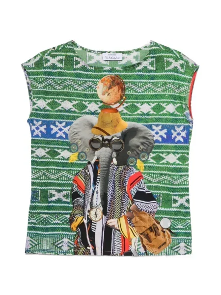 Vestă The Artistylist cu imagine cu imprimeu geometric verde
