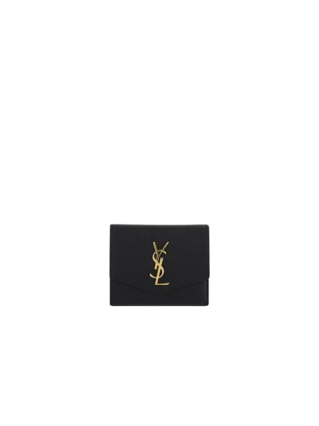 Portfel Saint Laurent z logo czarny