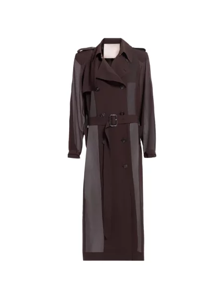 Trenci Elie Saab cu două rânduri de nasturi maro