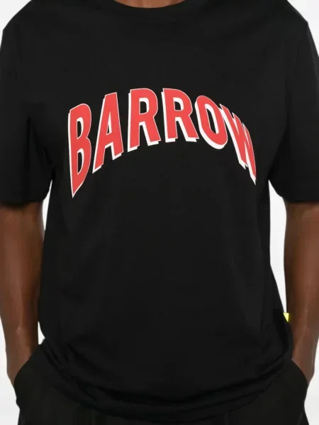 Scurt tricou Barrow cu imagine negru