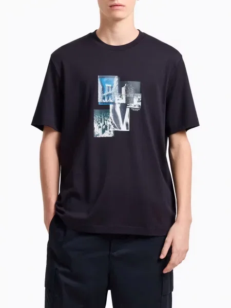 Футболка Armani Exchange темно-синій синя