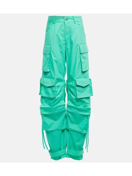 Pantaloni cargo The Attico din canvas verde