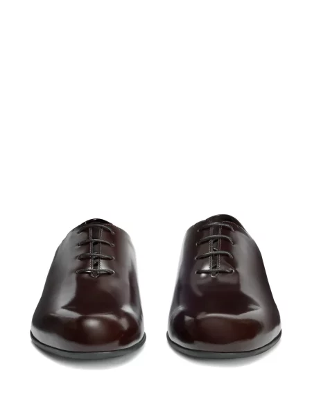 Pantofi Jil Sander cu șireturi din piele maro