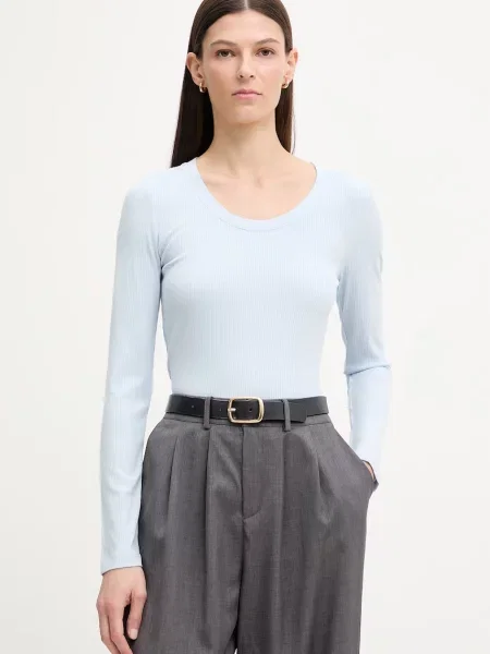Calvin Klein tričko s dlouhým rukávem modré