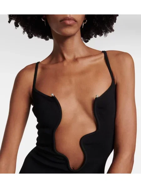 Rochie midi Christopher Esber fără mâneci până la genunchi de costum negru