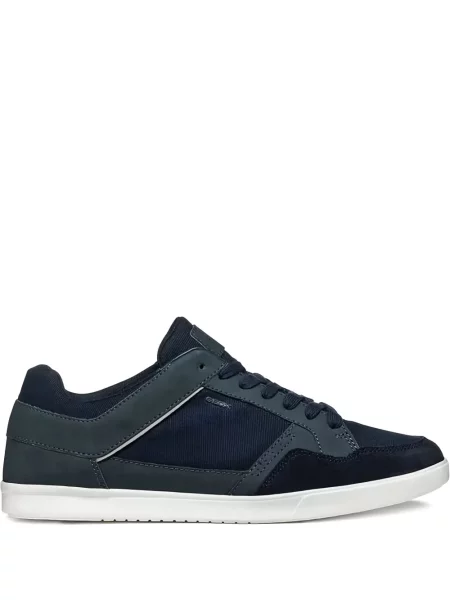 Sneakerși Geox din piele de căprioară albastru