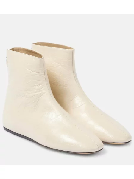 Usnjene čevlji do gležnjev Le Monde Beryl bela