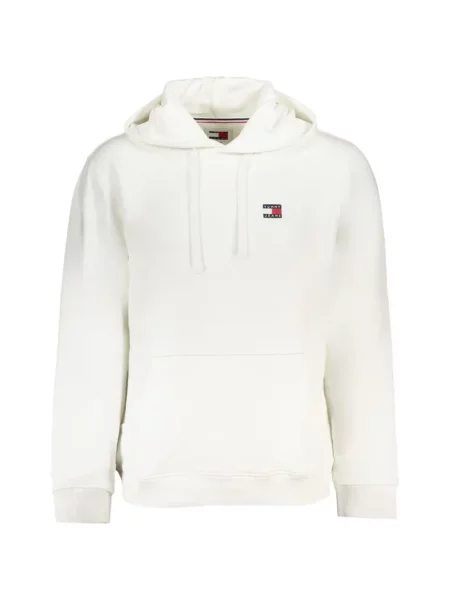 Hanorac cu glugă Tommy Hilfiger cu autograf alb