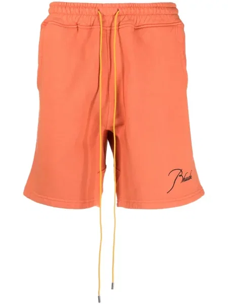 Pantaloni scurți Rhude cu broderie portocaliu