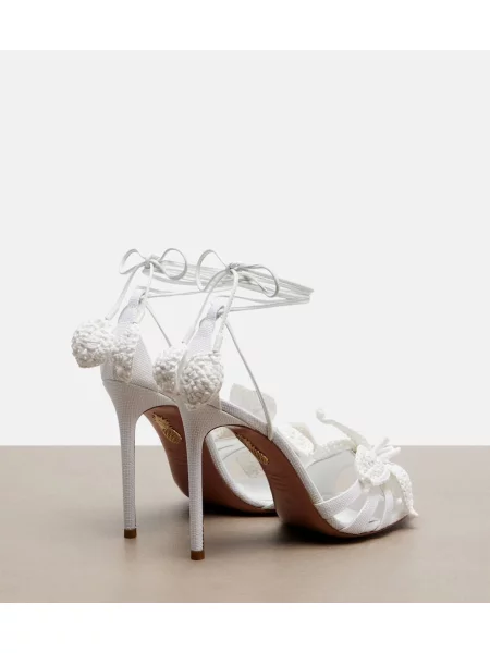 Sandale Aquazzura din piele alb