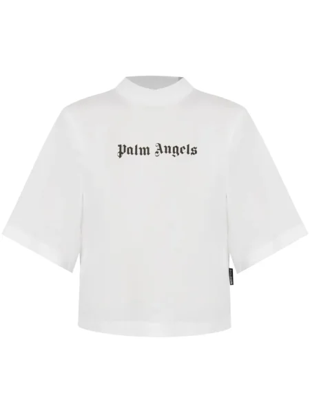 Tricou Palm Angels cu imagine alb