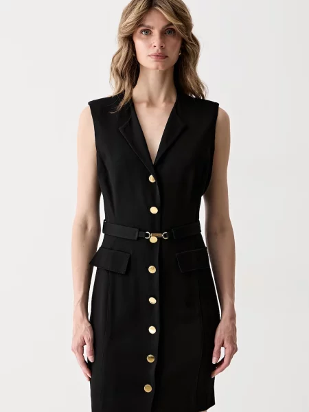 Marciano by Guess rochie tip cămașă cu lână RASHIDA negru