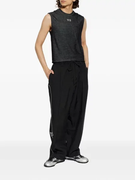 Košile Y-3 s potiskem šedá