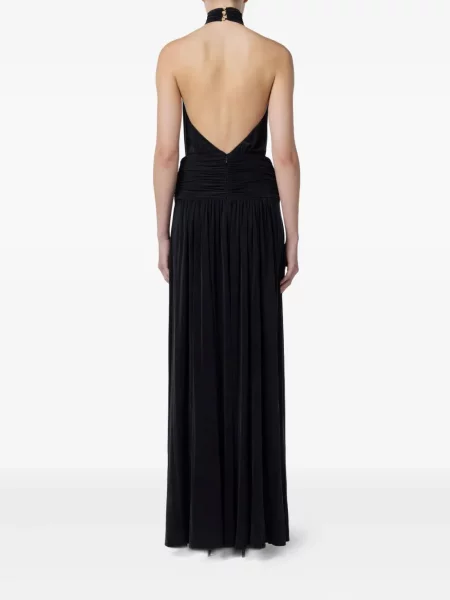 Rochie maxi Elisabetta Franchi drapată de costum negru