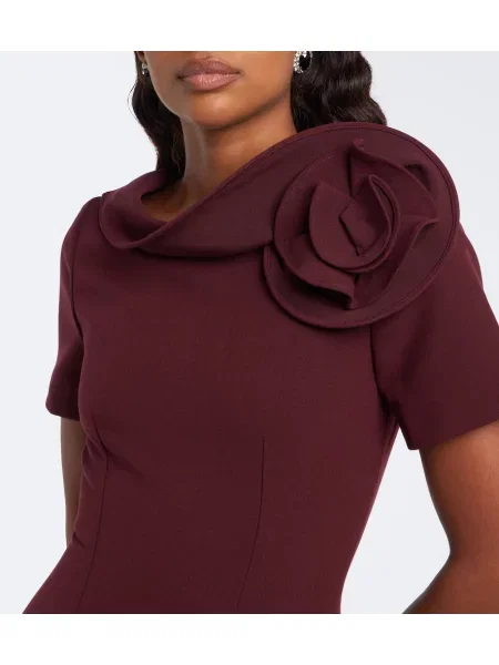 Kvetinové midi šaty Roland Mouret s aplikáciou
