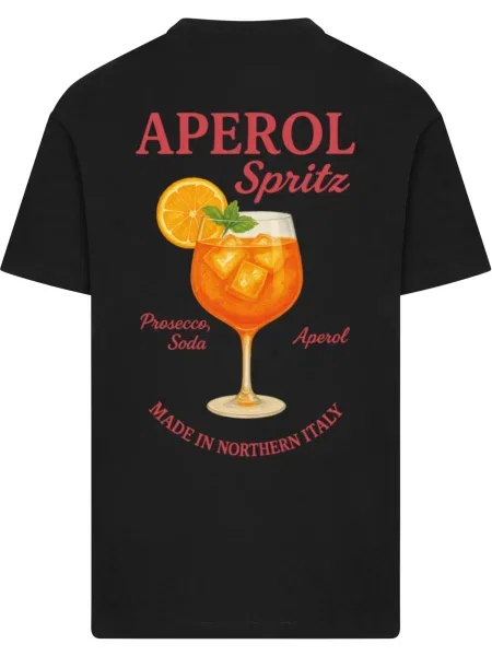 Merchcode Póló Aperol Spritz zöld / narancs / piros fekete