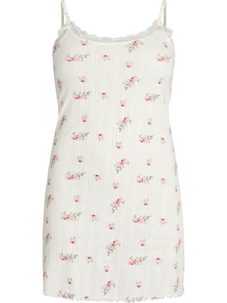 Zizzi Spalna srajca Mpointy zelena / roza / naravno bela