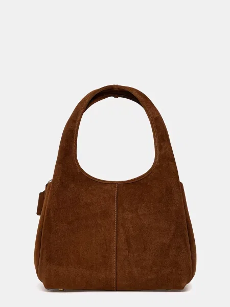Coach torebka zamszowa Lana brązowy