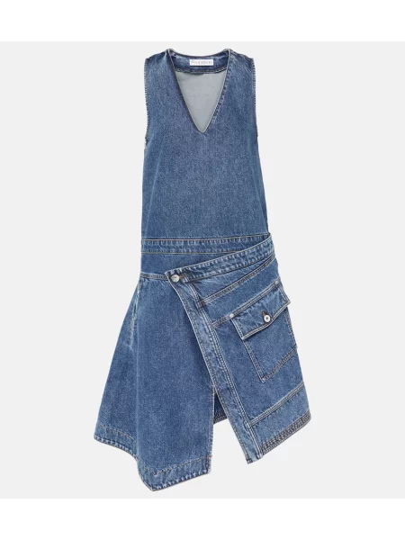 Rochie din denim Jw Anderson de costum albastru